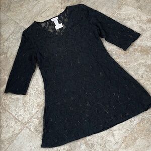 NWT Top it Off Black Lace Cover-up